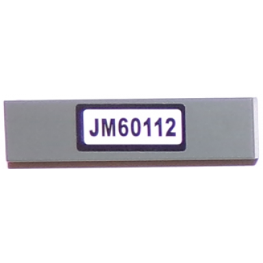 dark bluish gray tile 1 x 4 with jm60112 pattern sticker - set 60112