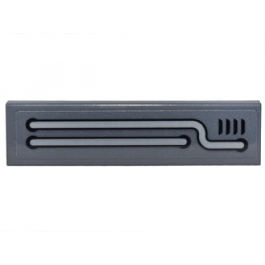 dark bluish gray tile 1 x 4 with light bluish gray pipes and black vents model right side pattern sticker - set 70905
