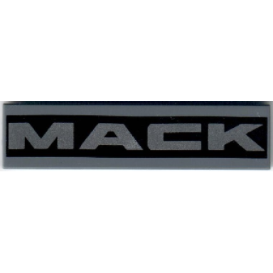 dark bluish gray tile 1 x 4 with silver mack on black background pattern