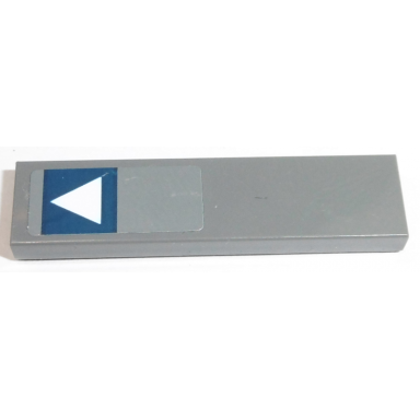 dark bluish gray tile 1 x 4 with white triangle pattern sticker - set 75044