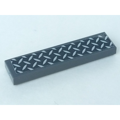 dark bluish gray tile 1 x 4 with tread plate pattern sticker - set 75927