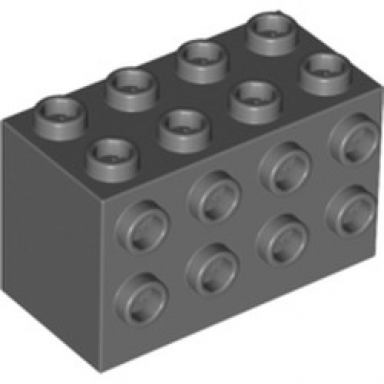 dark bluish gray brick modified 2 x 4 x 2 with studs on sides