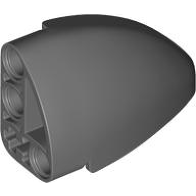 dark bluish gray technic panel curved 5 x 3 x 2 corner quarter ellipse left