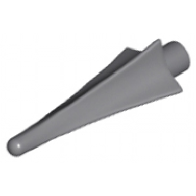 dark bluish gray minifigure weapon spear tip with fins