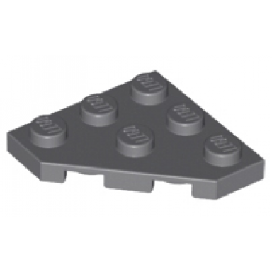 dark bluish gray wedge plate 3 x 3 cut corner