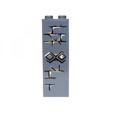 dark bluish gray brick 1 x 2 x 5 with diamond bricks pattern sticker - set 9473