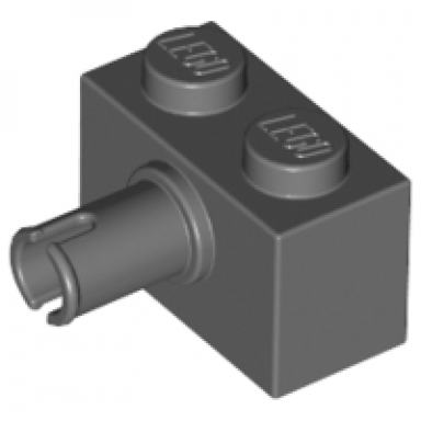 dark bluish gray brick modified 1 x 2 with pin
