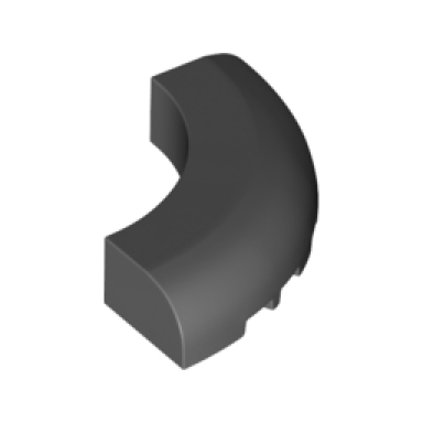 dark bluish gray brick round corner 5 x 5 without studs