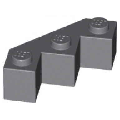 dark bluish gray brick modified facet 3 x 3