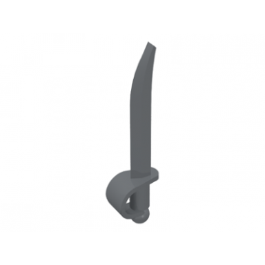 dark bluish gray minifigure weapon sword cutlass saber with small hilt