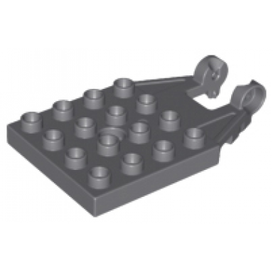 dark bluish gray duplo plate 4 x 4 with 16 studs and hinge
