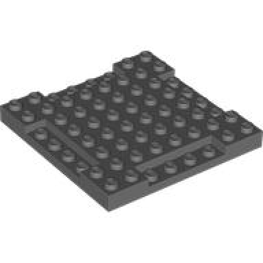 dark bluish gray brick modified 8 x 8 x 2 3 with 1 x 4 indentations