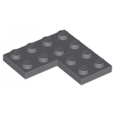 dark bluish gray plate 4 x 4 corner