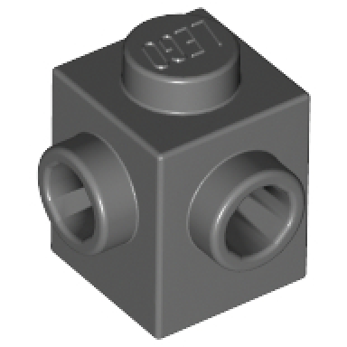dark bluish gray brick modified 1 x 1 with studs on 2 sides adjacent
