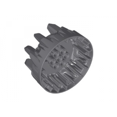 dark bluish gray wheel hard plastic with large cleats and flanges