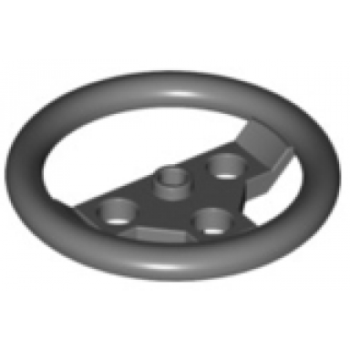 dark bluish gray technic steering wheel large