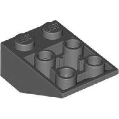 dark bluish gray slope inverted 33 3 x 2 with hollow round bottom tube