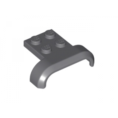 dark bluish gray vehicle mudguard 4 x 3 x 1 with arch curved