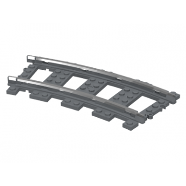 dark bluish gray train track 9v curve