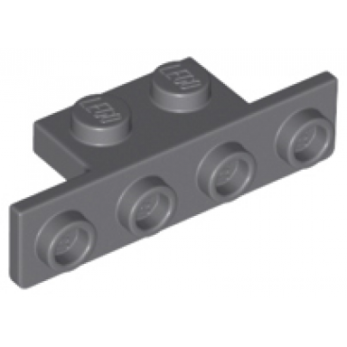 dark bluish gray bracket 1 x 2 - 1 x 4 with rounded corners at the bottom