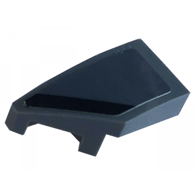 dark bluish gray wedge 2 x 1 x 2 3 left with black stripe on dark bluish gray background pattern sticker - set 76903