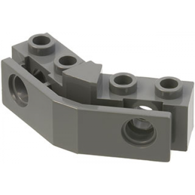 dark bluish gray technic brick 1 x 2 - 1 x 2 angled with bumper holder