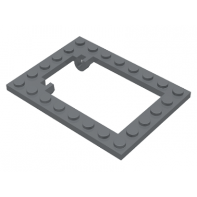 dark bluish gray plate modified 6 x 8 trap door frame horizontal