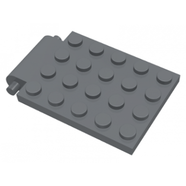 dark bluish gray plate modified 4 x 5 with trap door hinge