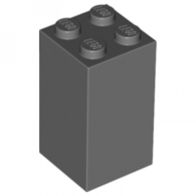 dark bluish gray brick 2 x 2 x 3