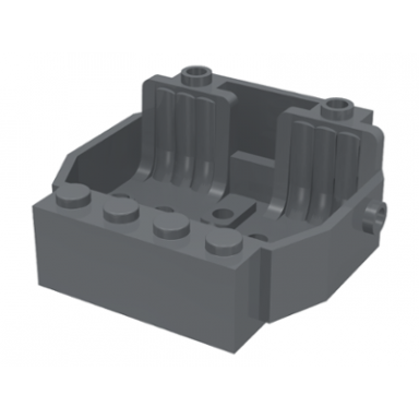 dark bluish gray vehicle base 6 x 5 x 2 with 2 seats