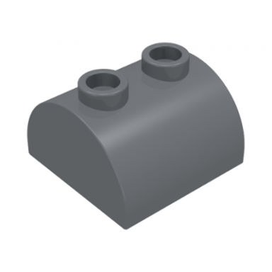 dark bluish gray slope curved 2 x 2 double with 2 hollow studs