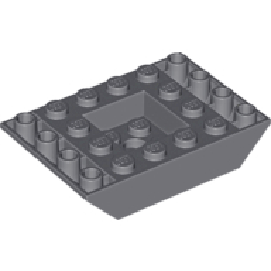 dark bluish gray slope inverted 45 6 x 4 double with recessed center