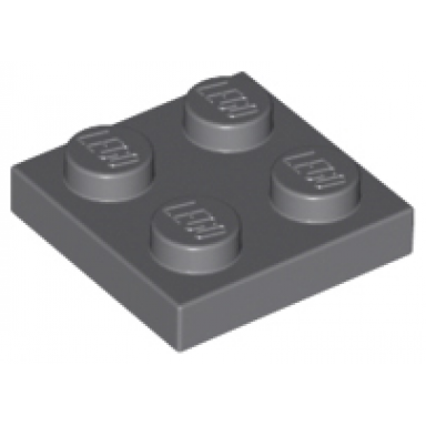 dark bluish gray plate 2 x 2