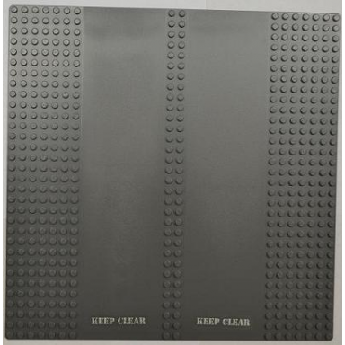 baseplate road 32 x 32 7-stud straight with double driveway with 2x keep clear pattern stickers - set 3368
