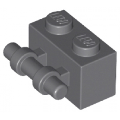 dark bluish gray brick modified 1 x 2 with bar handle on side