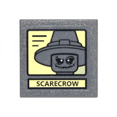 dark bluish gray road sign 2 x 2 square with clip with black lines scarecrow and portrait on bright light yellow background pattern sticker - set 10937