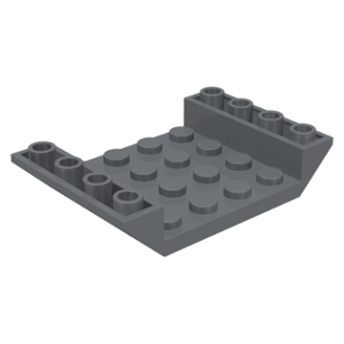 dark bluish gray slope inverted 45 6 x 4 double with 4 x 4 cutout