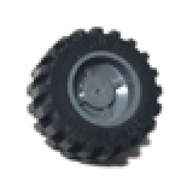 dark bluish gray wheel 18mm d x 14mm with black tire 30.4 x 14 30285 30391
