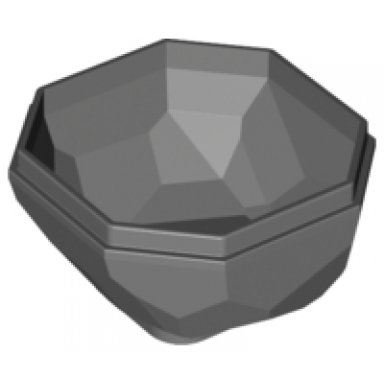 dark bluish gray rock 4 x 4 octagonal boulder bottom