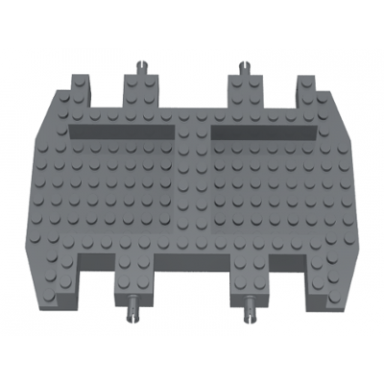dark bluish gray vehicle base 12 x 18 x 1 1 3 rock raider dozer base