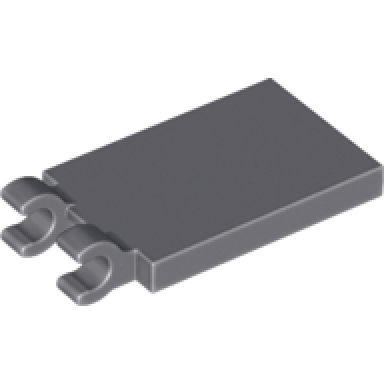 dark bluish gray tile modified 2 x 3 with 2 open o clips