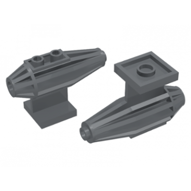 dark bluish gray engine strakes 2 top studs 2 x 2 bottom tile