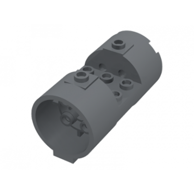 dark bluish gray cylinder 3 x 6 x 2 2 3 horizontal - round connections between interior studs
