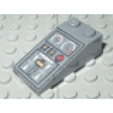 dark bluish gray slope 18 4 x 2 with train controls pattern