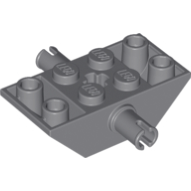 dark bluish gray slope inverted 45 4 x 2 double with pins