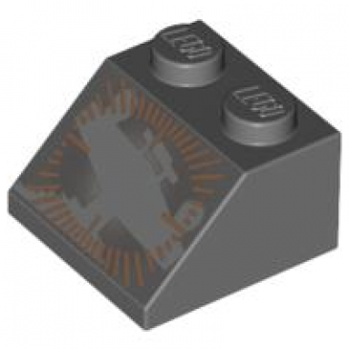 dark bluish gray slope 45 2 x 2 with sw star destroyer bridge pattern
