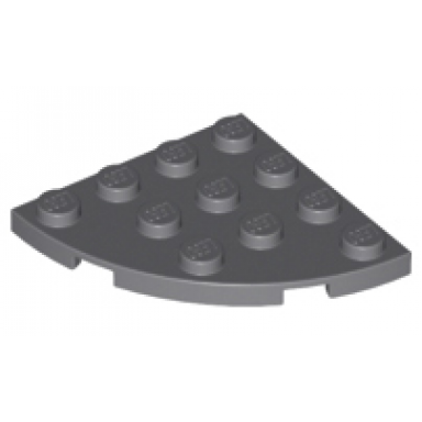 dark bluish gray plate round corner 4 x 4