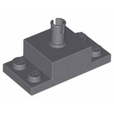 dark bluish gray brick modified 2 x 4 with pin on top and side cutouts