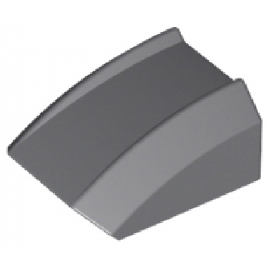 dark bluish gray slope curved 2 x 2 lip