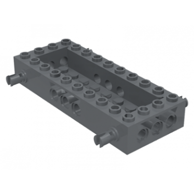 dark bluish gray vehicle base 4 x 10 x 1 1 3 with 8 x 2 recessed center 4 pins technic holes